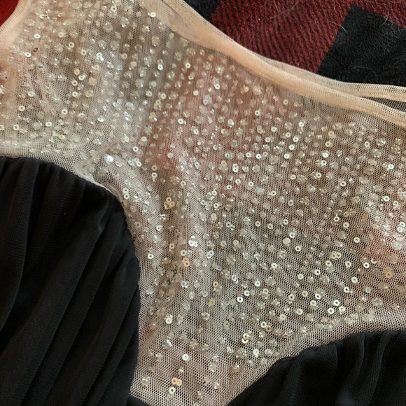 Plus size 20 illusions Beaded top black swing dres - Picture 2 of 6